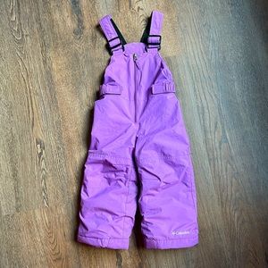 Columbia Size 2T Toddler Girls Snowslope II Bib Overall Ski Pants